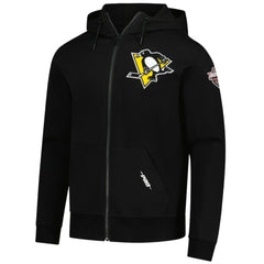 Pittsburgh Penguins Pro Standard Classic Chenille Full-Zip Hoodie Jacket - Black | US 200410603