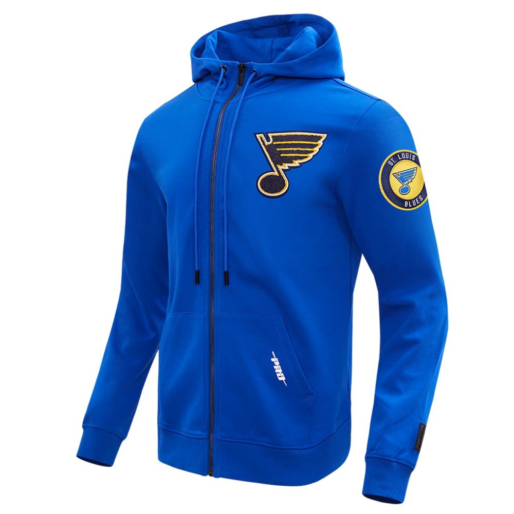 St. Louis Blues Pro Standard Classic Chenille Full-Zip Hoodie Jacket - Blue | US 200410614