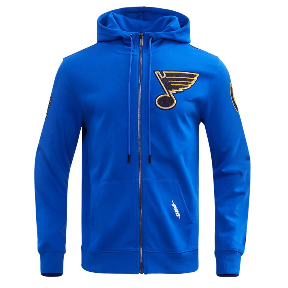 St. Louis Blues Pro Standard Classic Chenille Full-Zip Hoodie Jacket - Blue | US 200410614