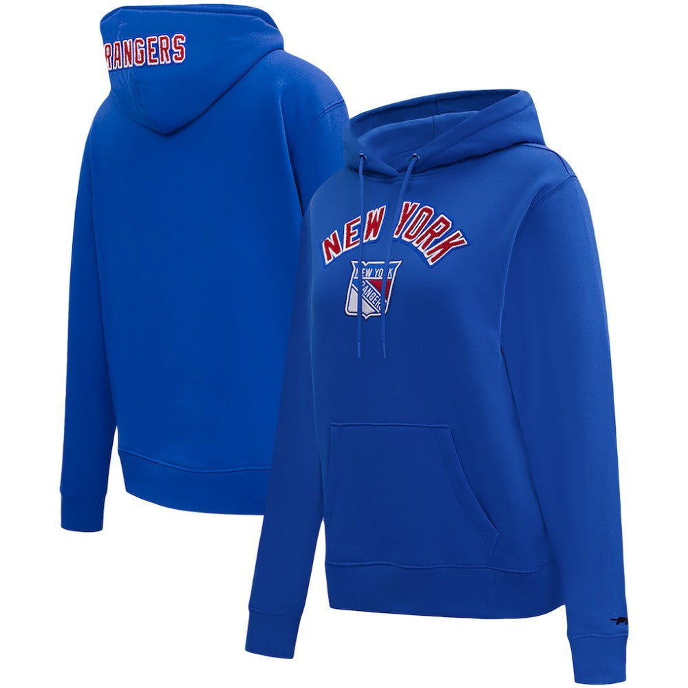 New York Rangers Pro Standard Women's Classic Chenille Pullover Hoodie - Blue | US 200410616