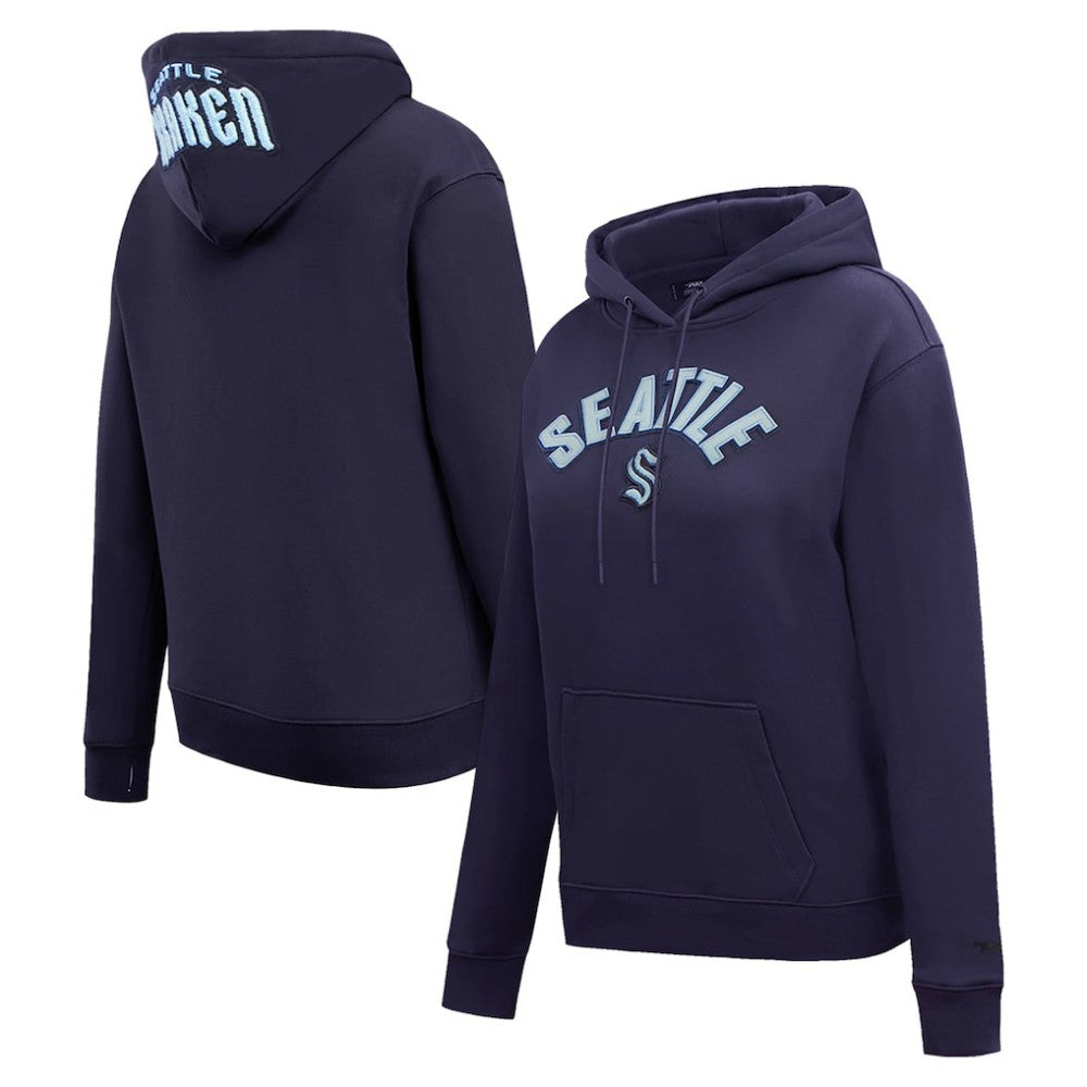 Seattle Kraken Pro Standard Women's Classic Chenille Pullover Hoodie - Navy | US 200410624