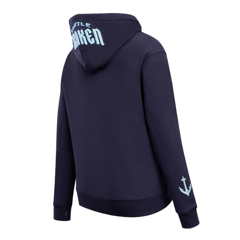 Seattle Kraken Pro Standard Women's Classic Chenille Pullover Hoodie - Navy | US 200410624