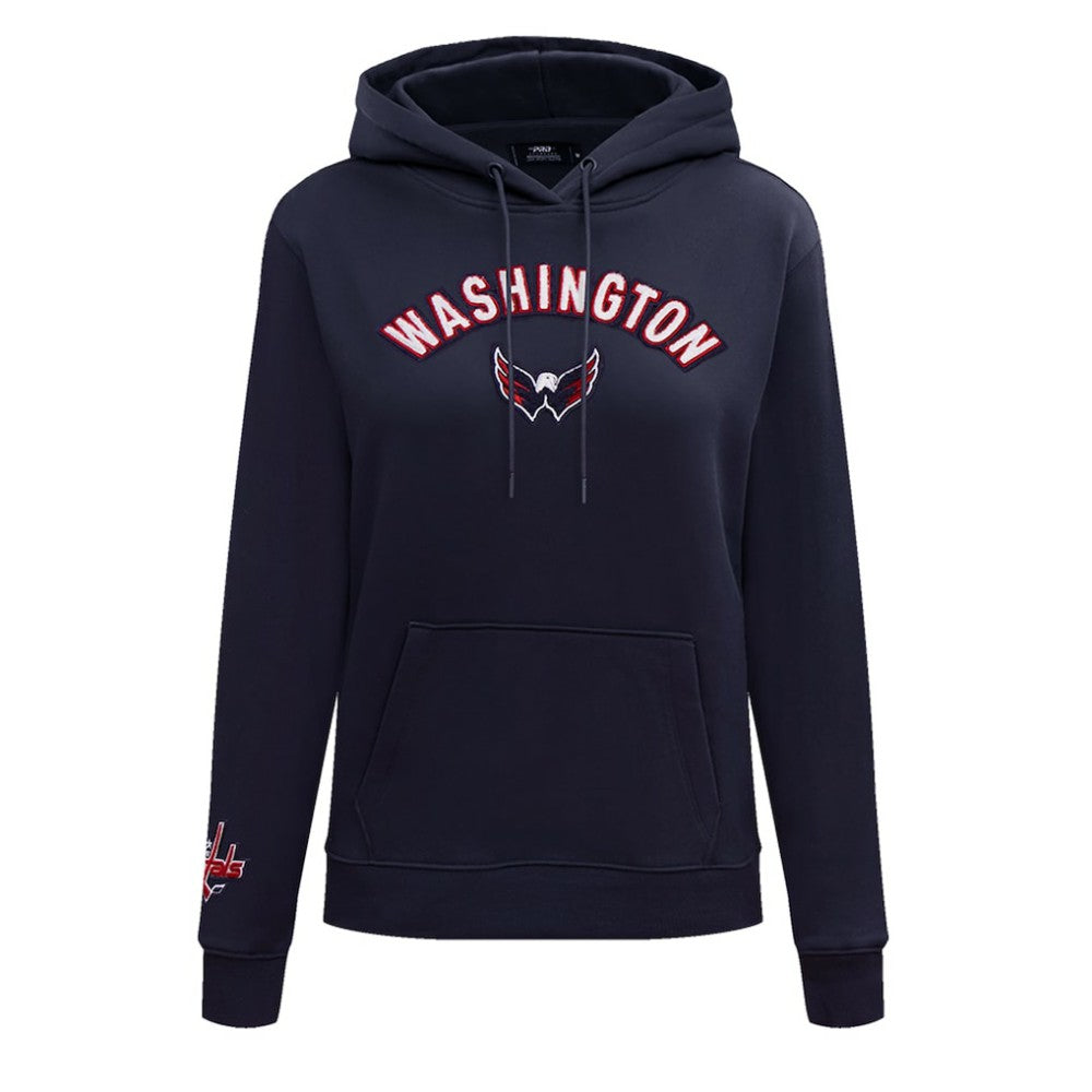 Washington Capitals Pro Standard Women's Classic Chenille Pullover Hoodie - Navy | US 200410626