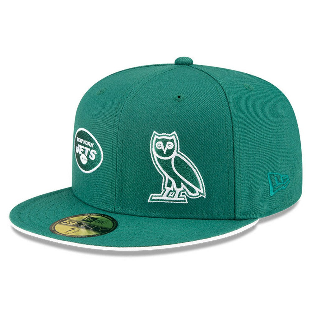 New York Jets New Era OVO x NFL 59FIFTY Fitted Hat - Green Hats