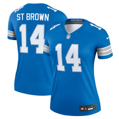 Amon-Ra St. Brown Detroit Lions Women's Legend Player Performance Top - Blue Tops