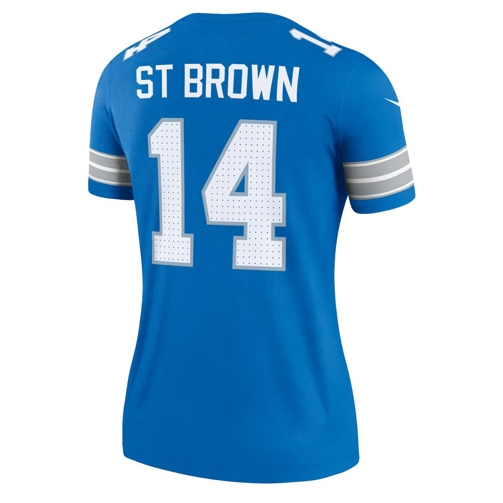 Amon-Ra St. Brown Detroit Lions Women's Legend Player Performance Top - Blue Tops