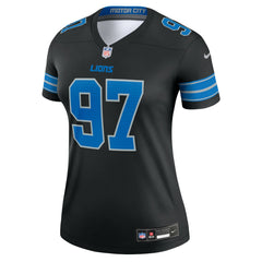 Aidan Hutchinson Detroit Lions Women's Alternate Legend Player Performance Top - Black Tops