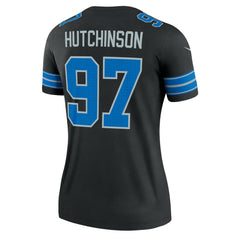 Aidan Hutchinson Detroit Lions Women's Alternate Legend Player Performance Top - Black Tops