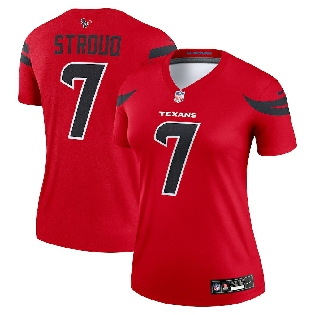C.J. Stroud Houston Texans Women's Alternate Legend Player Performance Top - Red Tops