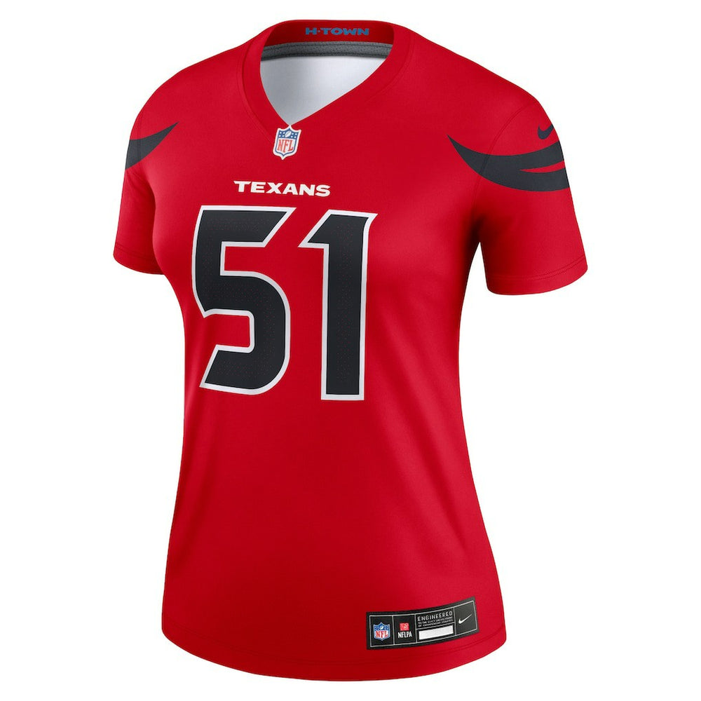 Will Anderson Jr. Houston Texans Women's Alternate Legend Player Performance Top - Red Tops