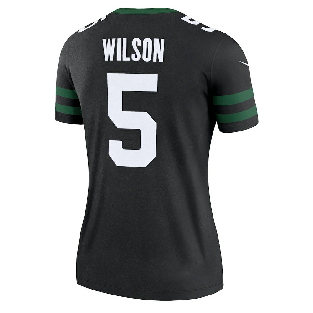 Garrett Wilson New York Jets Women's Alternate Legend Player Performance Top - Legacy Black Tops