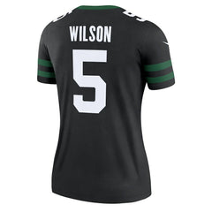 Garrett Wilson New York Jets Women's Alternate Legend Player Performance Top - Legacy Black Tops