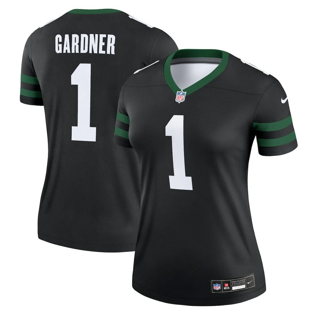 Ahmad Sauce Gardner New York Jets Women's Alternate Legend Player Performance Top - Legacy Black Tops