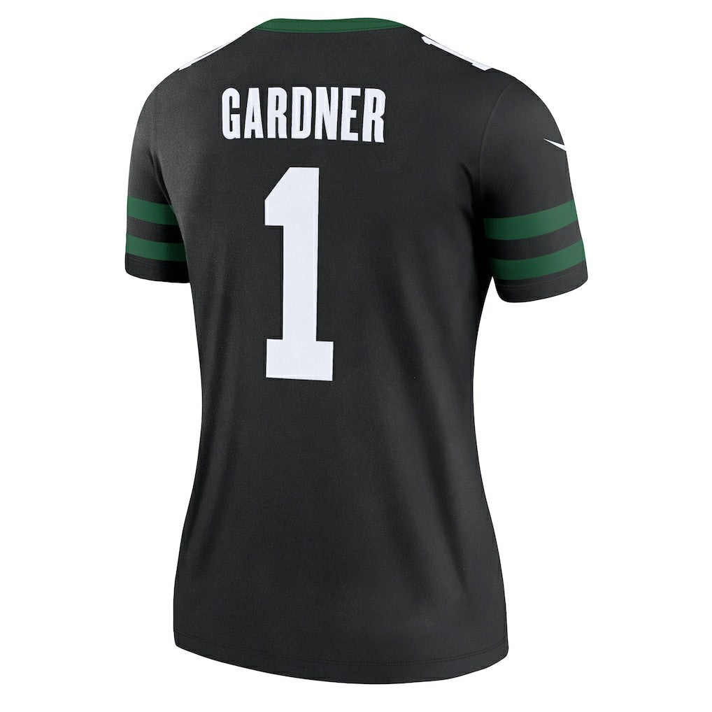 Ahmad Sauce Gardner New York Jets Women's Alternate Legend Player Performance Top - Legacy Black Tops