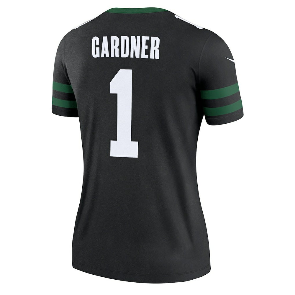 Ahmad Sauce Gardner New York Jets Women's Alternate Legend Player Performance Top - Legacy Black Tops