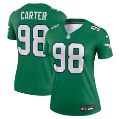 Jalen Carter Philadelphia Eagles Women's Alternate Legend Player Performance Top - Kelly Green Tops