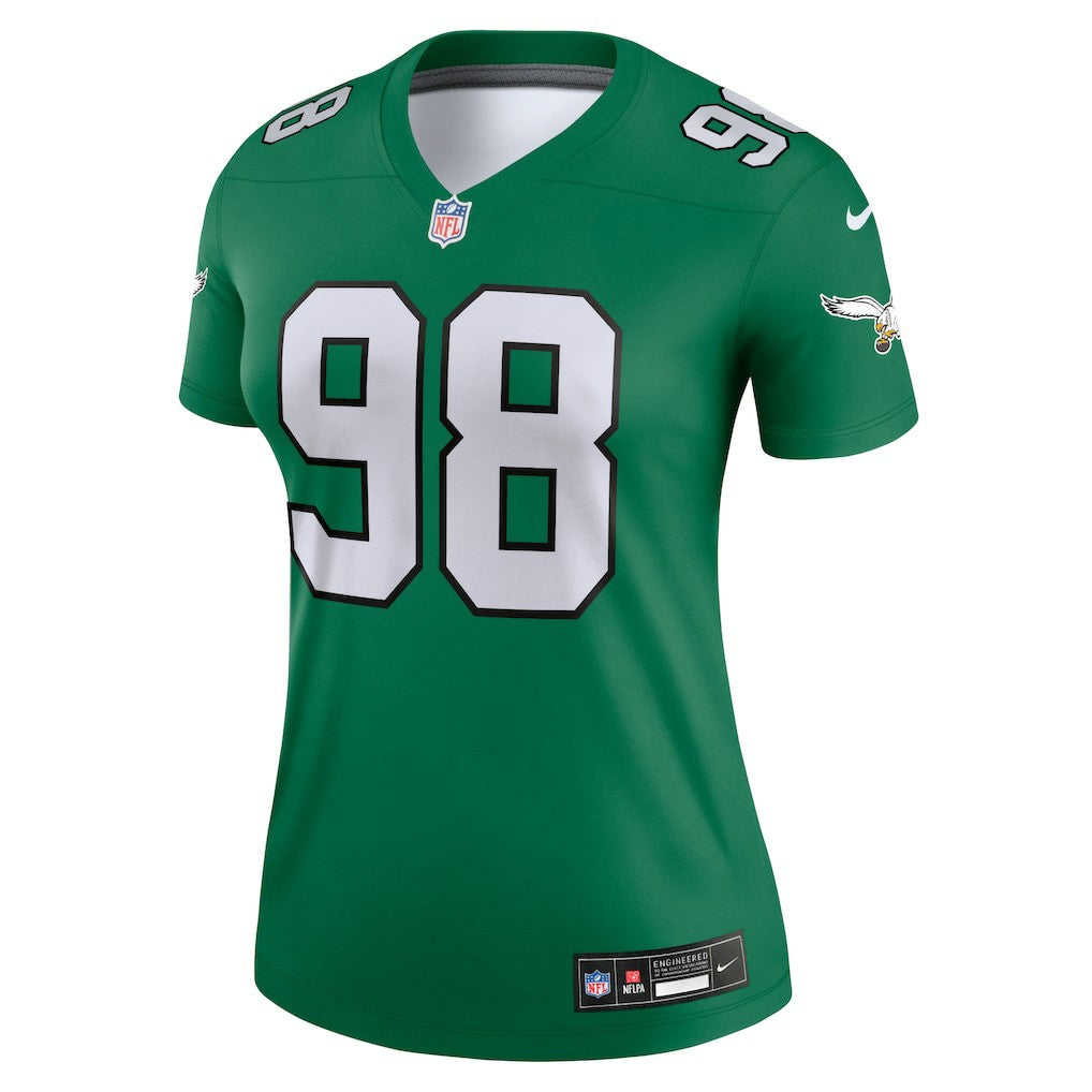 Jalen Carter Philadelphia Eagles Women's Alternate Legend Player Performance Top - Kelly Green Tops