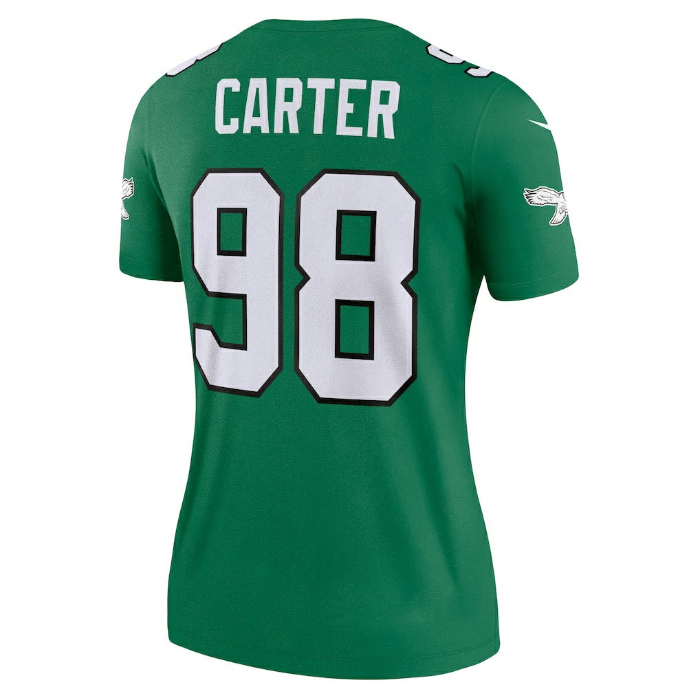 Jalen Carter Philadelphia Eagles Women's Alternate Legend Player Performance Top - Kelly Green Tops