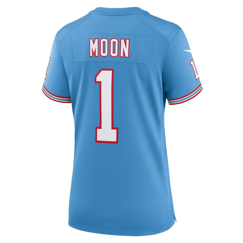 Warren Moon Tennessee Titans Women's Oilers Throwback Retired Player Game Jersey - Light Blue Jerseys