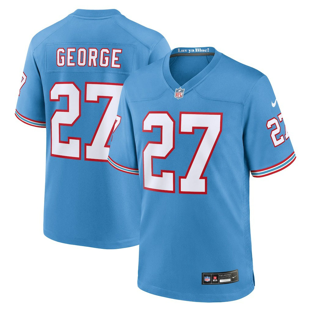 Eddie George Tennessee Titans Retired Player Alternate Game Jersey - Light Blue Jerseys
