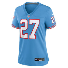 Eddie George Tennessee Titans Women's Oilers Throwback Retired Player Game Jersey - Light Blue Jerseys