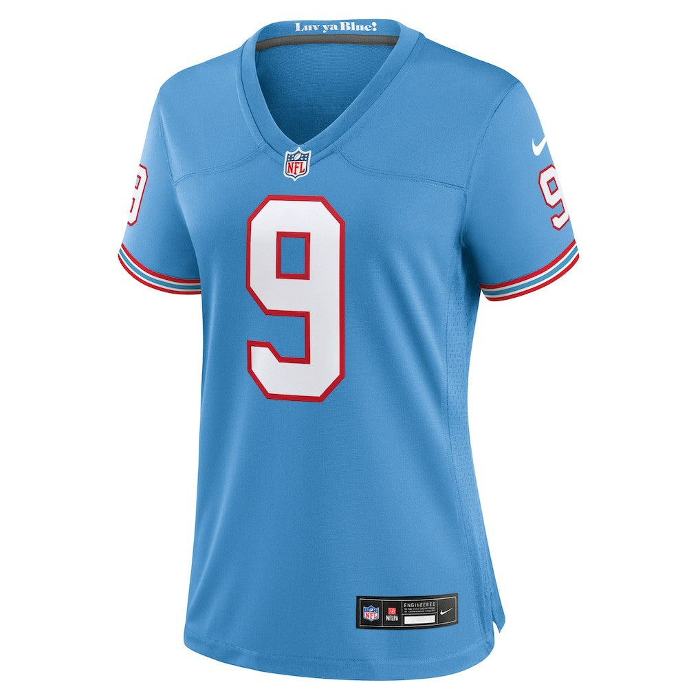 Steve McNair Tennessee Titans Women's Oilers Throwback Retired Player Game Jersey - Light Blue Jerseys