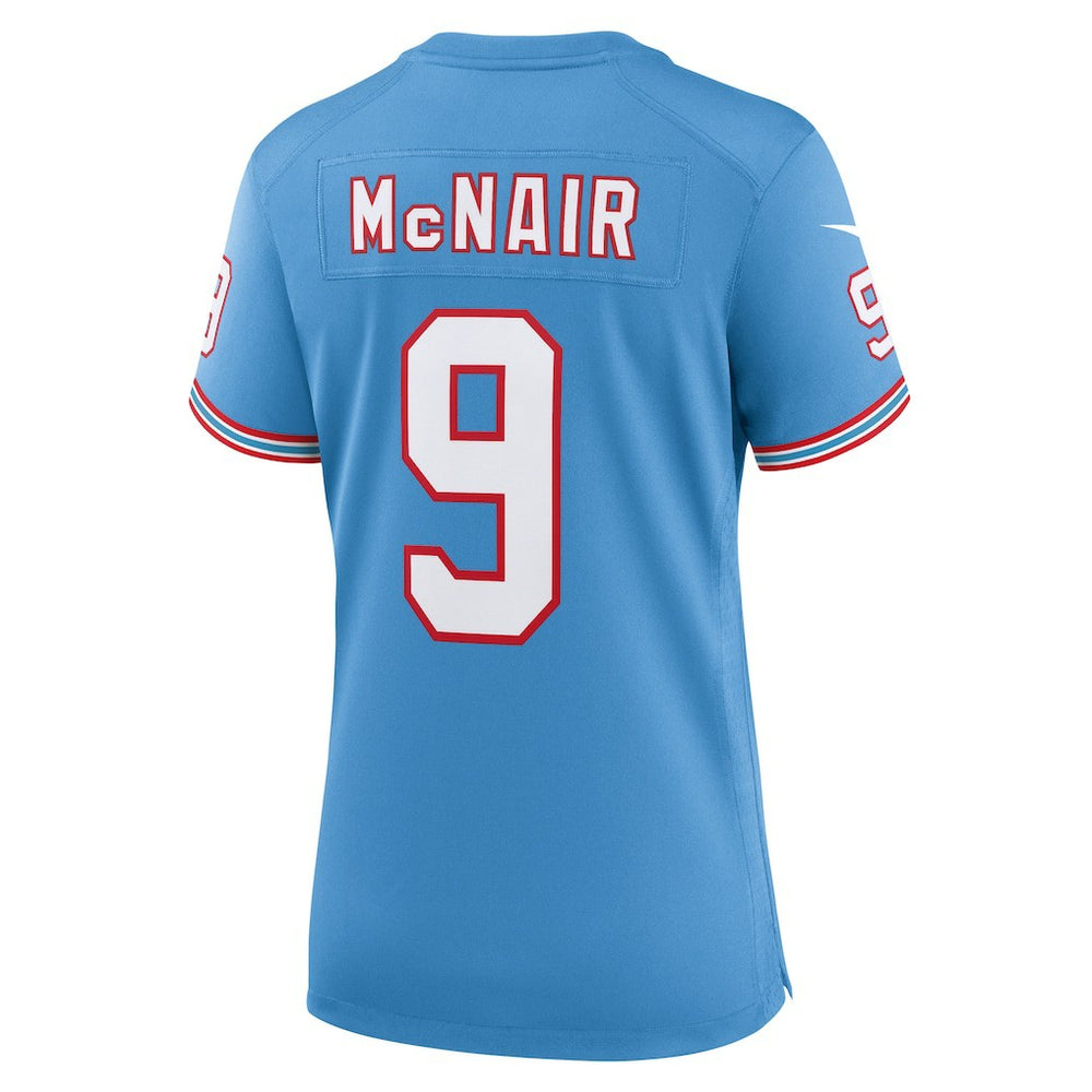 Steve McNair Tennessee Titans Women's Oilers Throwback Retired Player Game Jersey - Light Blue Jerseys