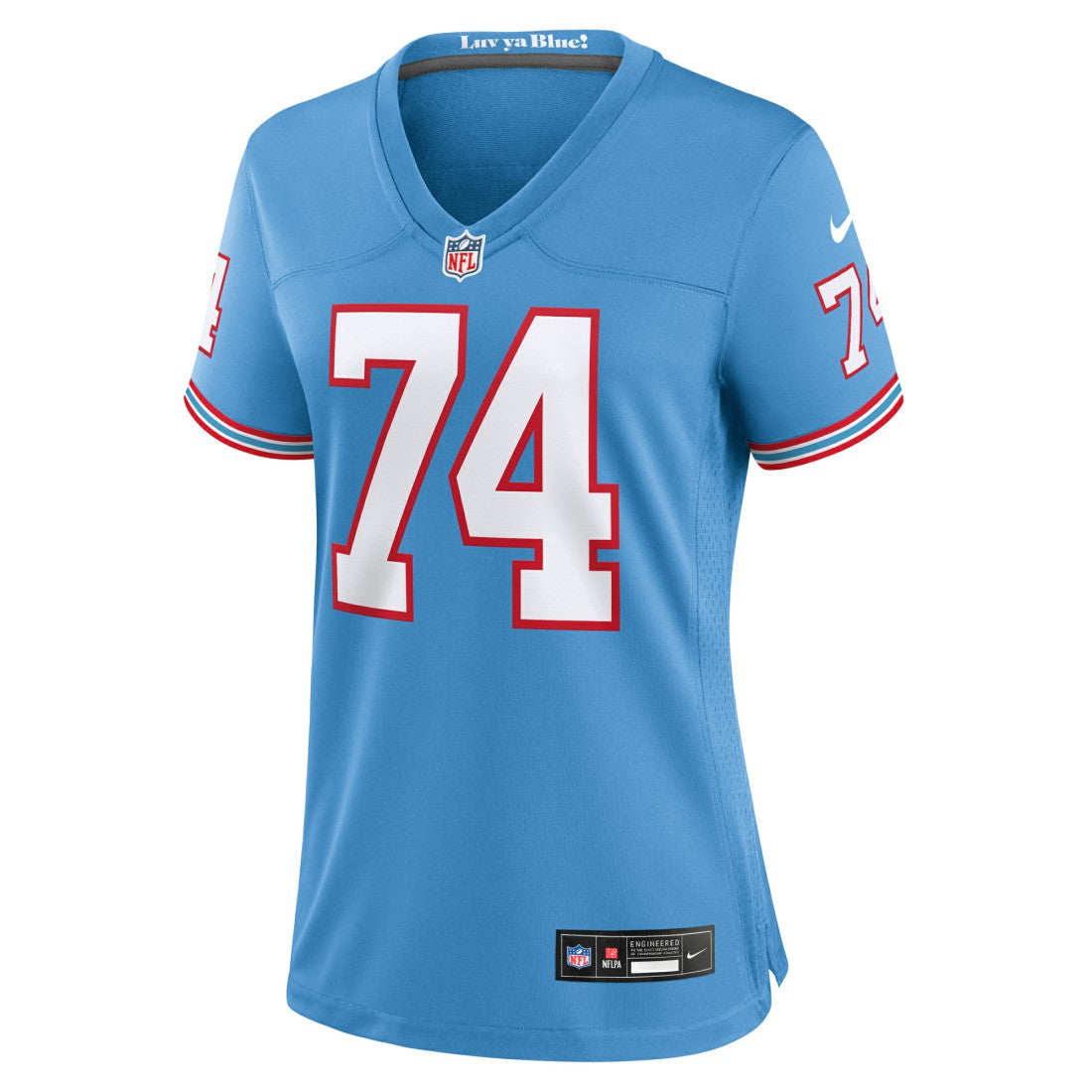 Bruce Matthews Tennessee Titans Women's Oilers Throwback Retired Player Game Jersey - Light Blue Jerseys