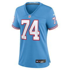 Bruce Matthews Tennessee Titans Women's Oilers Throwback Retired Player Game Jersey - Light Blue Jerseys