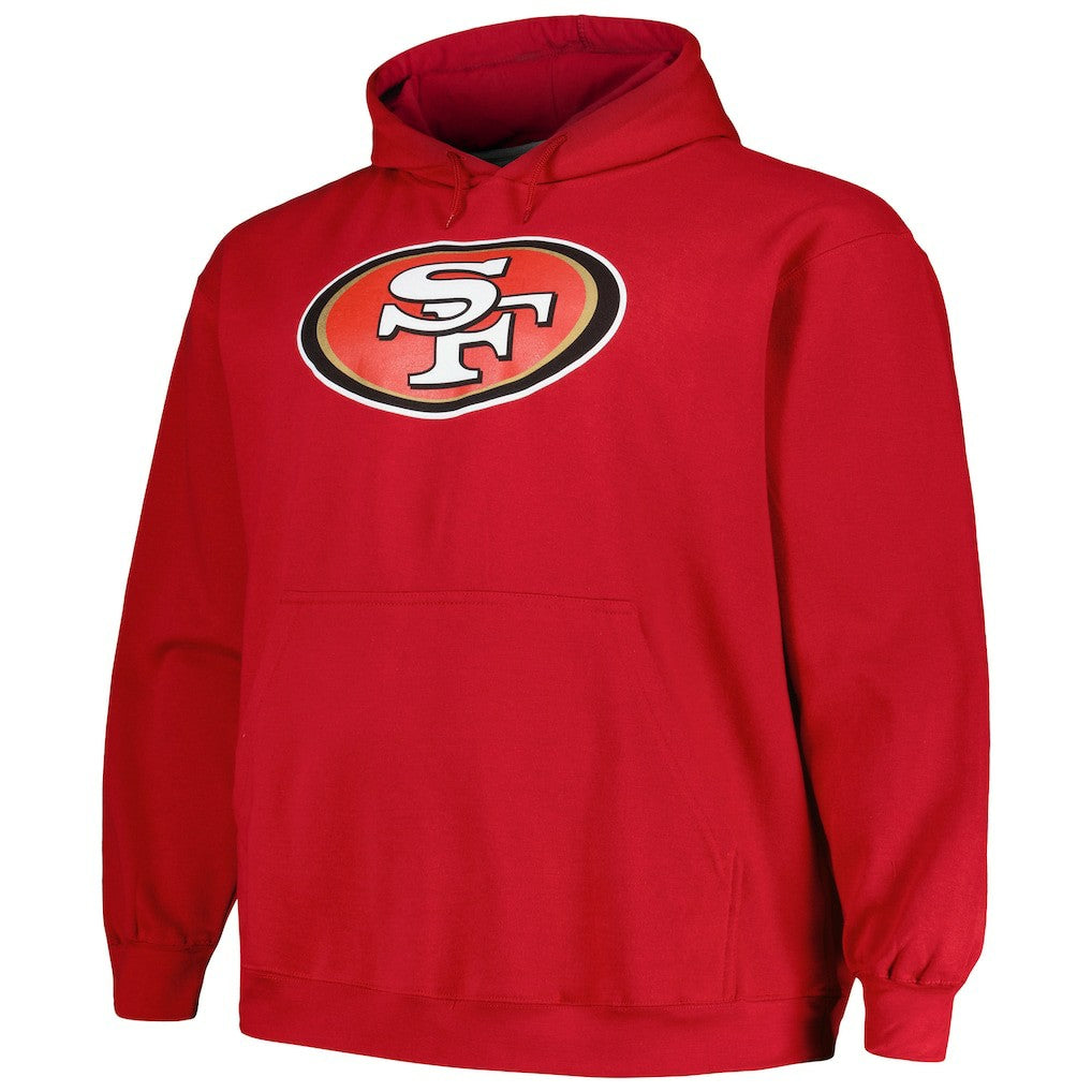 Christian McCaffrey San Francisco 49ers Big & Tall Fleece Name & Number Pullover Hoodie - Scarlet Hoodies