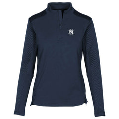 New York Yankees Levelwear Women's Daybreak Insignia 2.0 Quarter-Zip Pullover Top - Navy Pullover