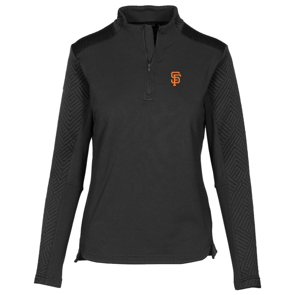 San Francisco Giants Levelwear Women's Daybreak Insignia 2.0 Quarter-Zip Pullover Top - Black Pullover