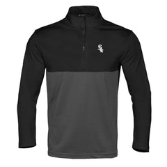 Chicago White Sox Levelwear Pursue Insignia 2.0 Quarter-Zip Pullover Top - Black/Charcoal Pullover