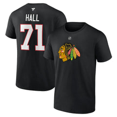 Taylor Hall Chicago Blackhawks Fanatics Authentic Stack Name & Number T-Shirt - Black | US 200421433