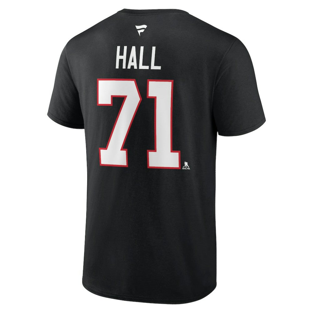 Taylor Hall Chicago Blackhawks Fanatics Authentic Stack Name & Number T-Shirt - Black | US 200421433