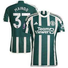 Kobbie Mainoo Manchester United 2023/24 Away Player Jersey Green - Adidas sale