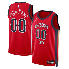 New Orleans Pelicans Jordan Brand Unisex Swingman Custom Jersey Red Statement Edition