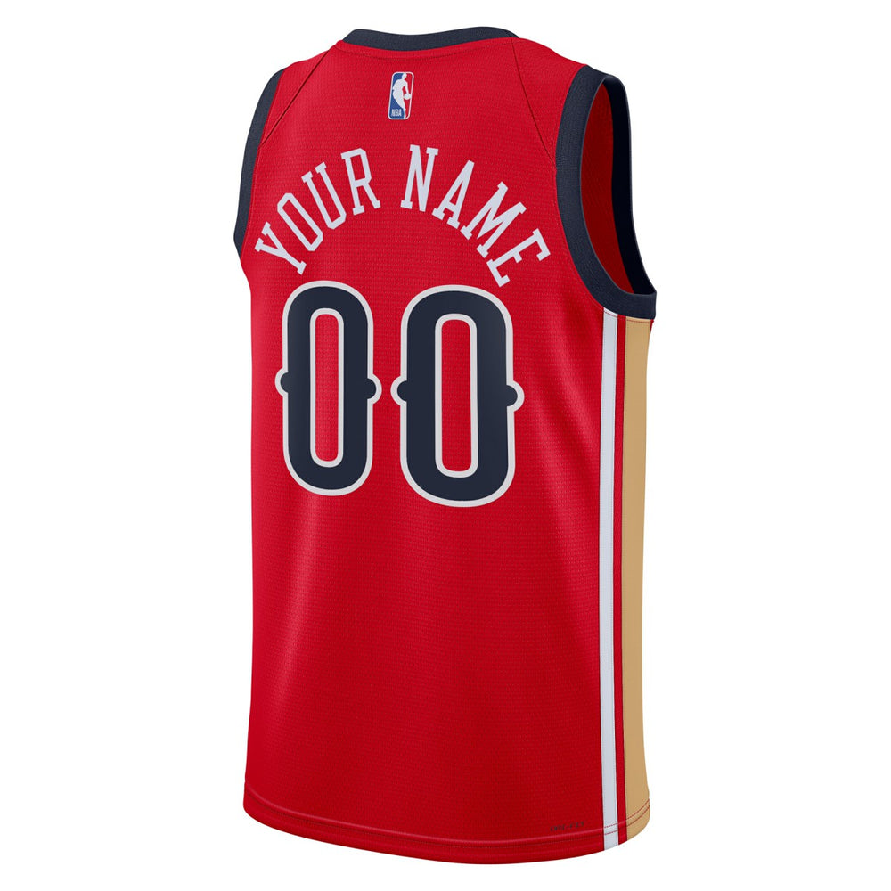 New Orleans Pelicans Jordan Brand Unisex Swingman Custom Jersey Red Statement Edition