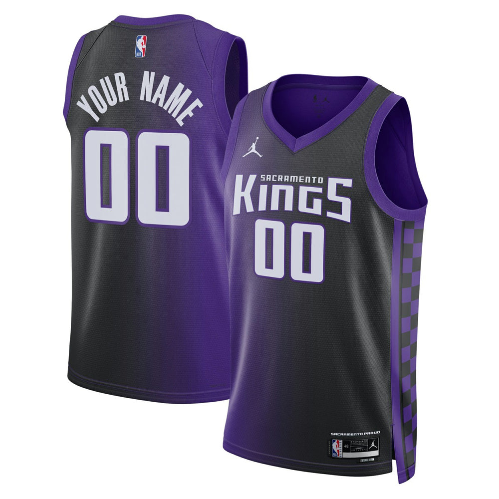 Sacramento Kings Jordan Brand Unisex Swingman Custom Jersey Statement Edition Purple