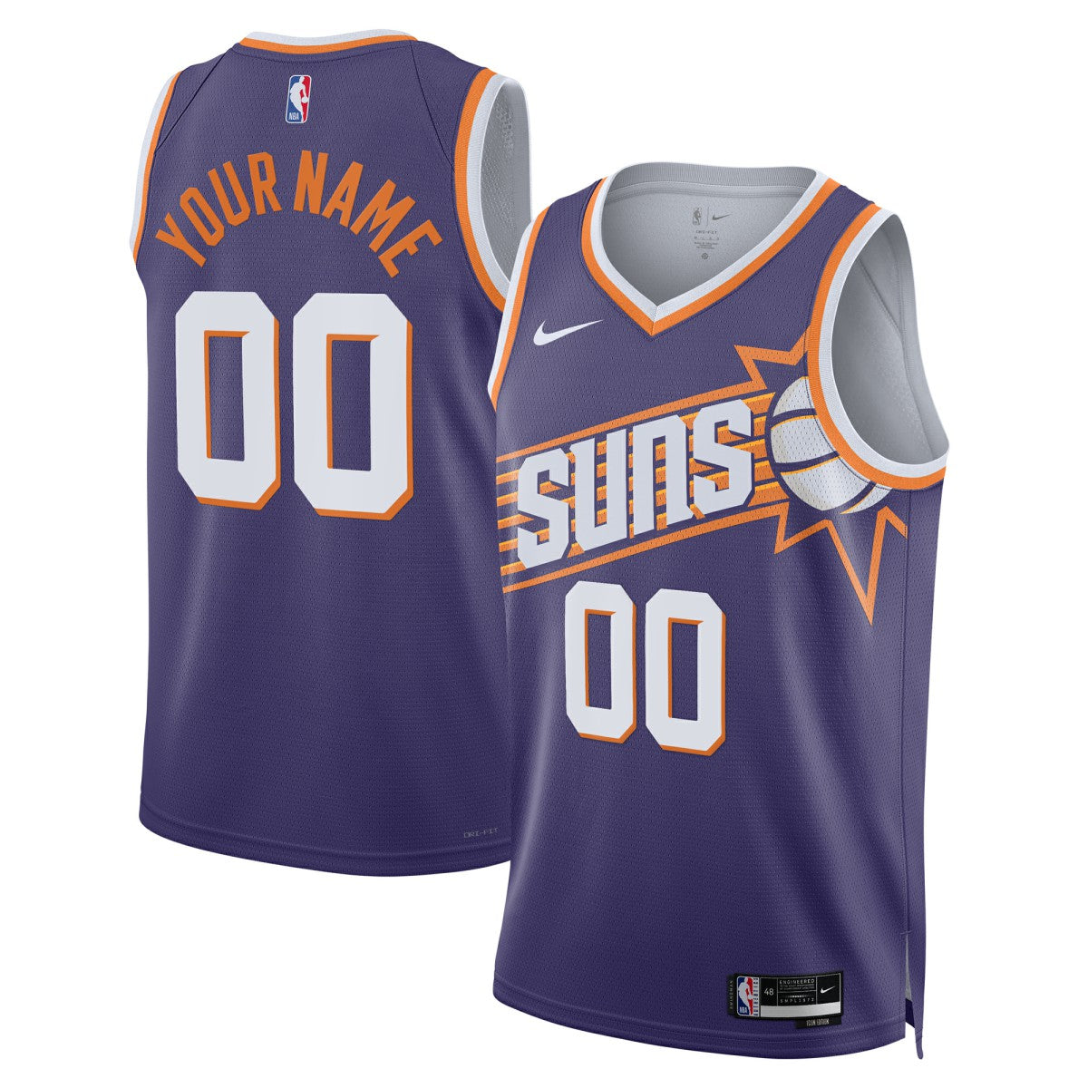 Phoenix Suns Unisex Swingman Custom Jersey Purple Icon Edition - Nike