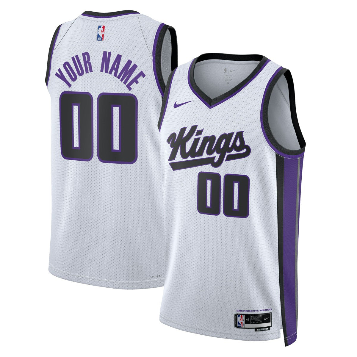 Sacramento Kings Unisex Swingman Custom Jersey Association Edition White - Nike outlet