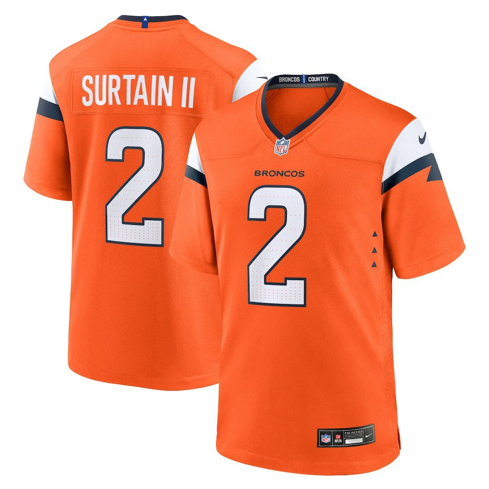 Patrick Surtain II Denver Broncos Mile High Collection Game Jersey - Orange Jerseys