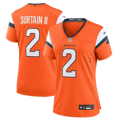 Patrick Surtain II Denver Broncos Women's Mile High Collection Game Jersey - Orange Jerseys