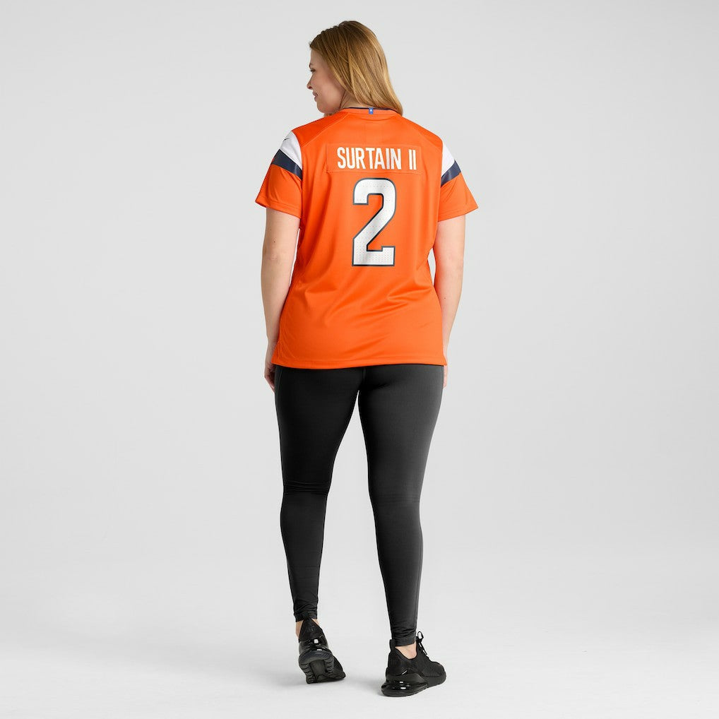 Patrick Surtain II Denver Broncos Women's Mile High Collection Game Jersey - Orange Jerseys