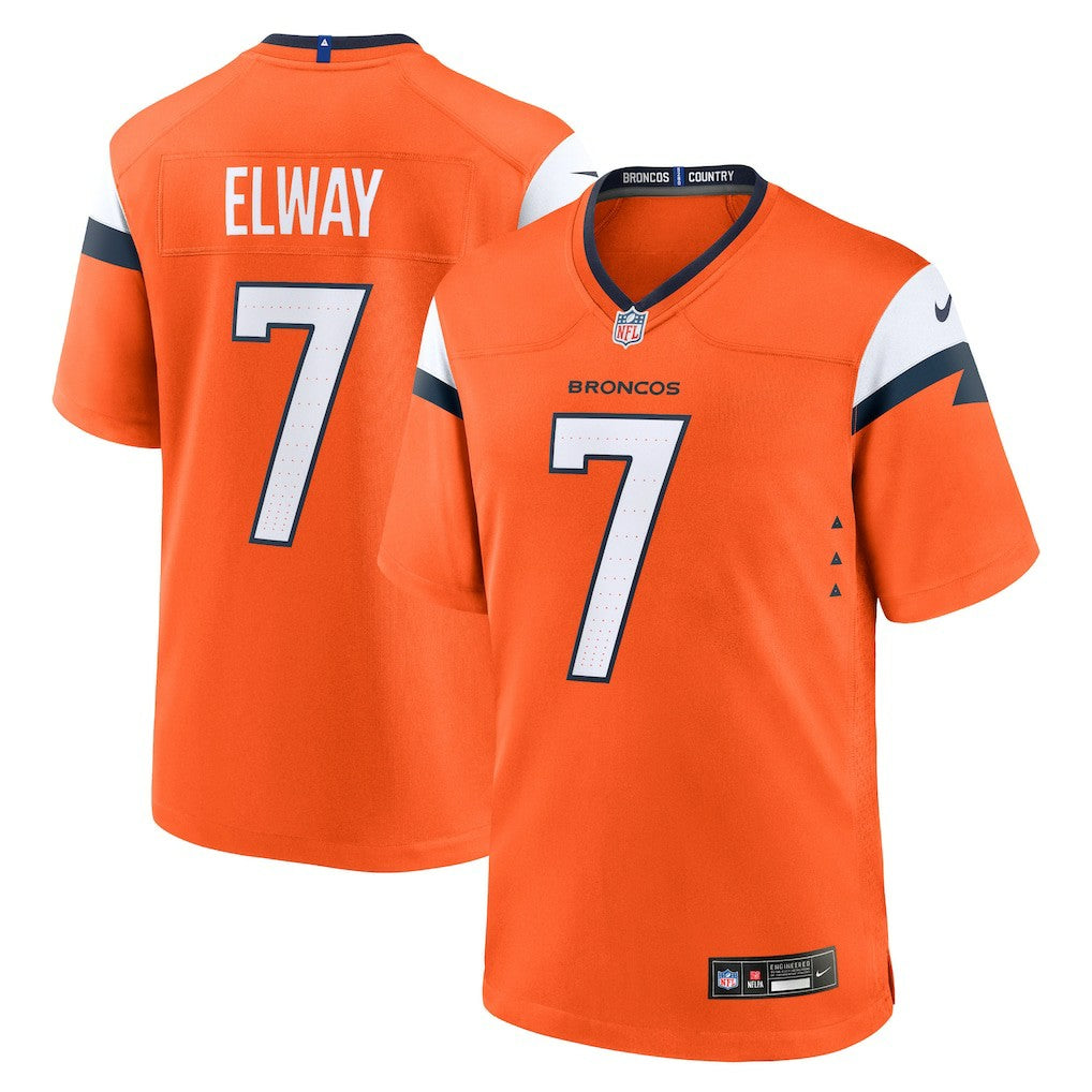 John Elway Denver Broncos Mile High Collection Retired Player Game Jersey - Orange Jerseys