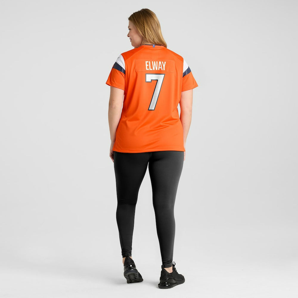 John Elway Denver Broncos Women's Mile High Collection Retired Player Game Jersey - Orange Jerseys