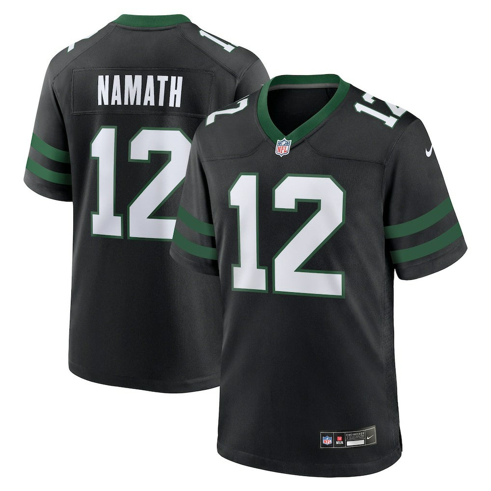 Joe Namath New York Jets Alternate Retired Player Game Jersey - Legacy Black Jerseys