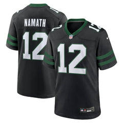 Joe Namath New York Jets Alternate Retired Player Game Jersey - Legacy Black Jerseys