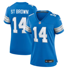 Amon-Ra St. Brown Detroit Lions Women's Team Game Jersey - Blue Jerseys