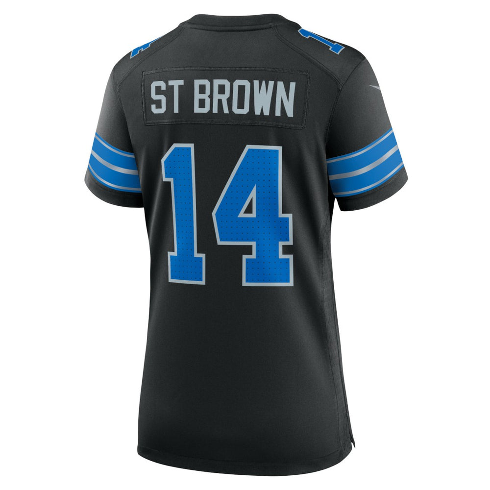 Amon-Ra St. Brown Detroit Lions Women's 2nd Alternate Game Jersey - Black Jerseys